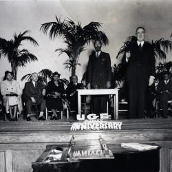 Elizabeth McDuffie (fourth from left) at first anniversary event of United Government Employees, 1937. 